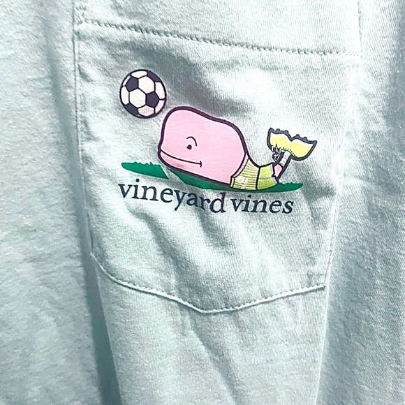 Vineyard Vines Light Blue Soccer Graphic Tee - Picture 3 of 5